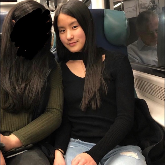 Cut Out Mock Turtle Neck Shirt - Picture 4 of 4